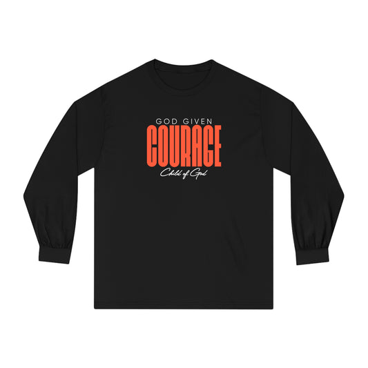 Camiseta unissex de manga comprida God Give Courage