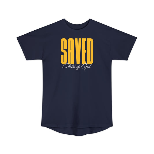 Camiseta urbana unissex de corpo longo Saved Child of God
