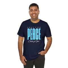 Pray for Peace Men's Jersey Short Sleeve Tee