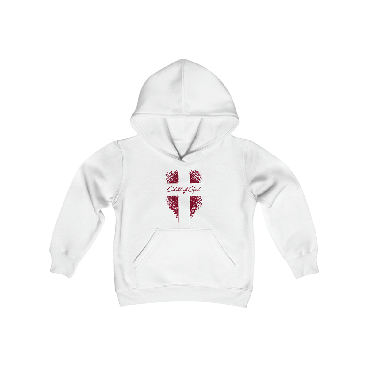 Shield and Cross Youth Heavy Blend Hooded Sweatshirt