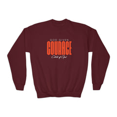 God Given Courage Youth Crewneck Sweatshirt