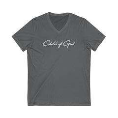 Camiseta unissex de design clássico manga curta com decote em V