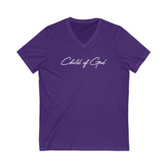 Camiseta unissex de design clássico manga curta com decote em V