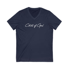 Herren-T-Shirt aus Jersey mit kurzen Ärmeln und V-Ausschnitt im klassischen Design