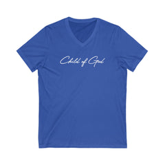 Camiseta unissex de design clássico manga curta com decote em V