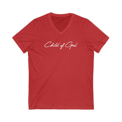 Camiseta unissex de design clássico manga curta com decote em V