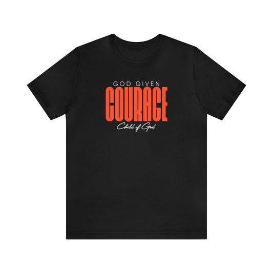 God Given Courage Unisex Jersey Kurzärmeliges T-Shirt