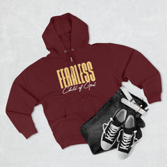 Fearless Child of God Men's Premium Full Zip Hoodie