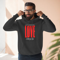 Moletom com capuz premium masculino de amor incondicional