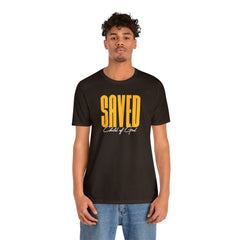 Saved Child of God Men's Jersey Short Sleeve Tee