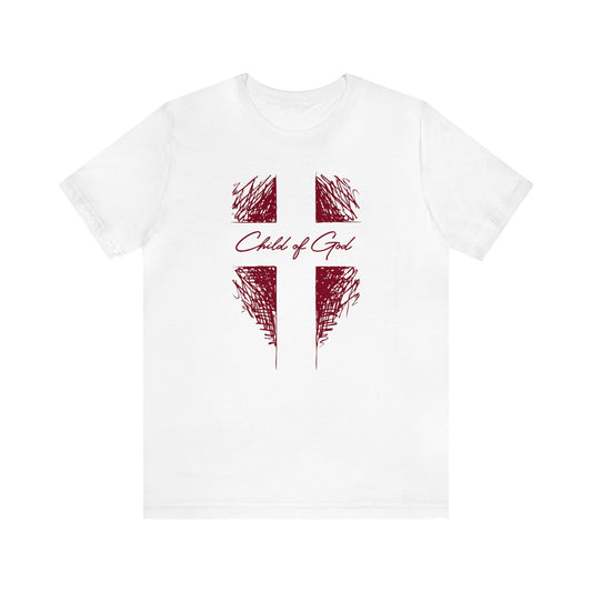 Schild und Kreuz Unisex Jersey Kurzarm-T-Shirt