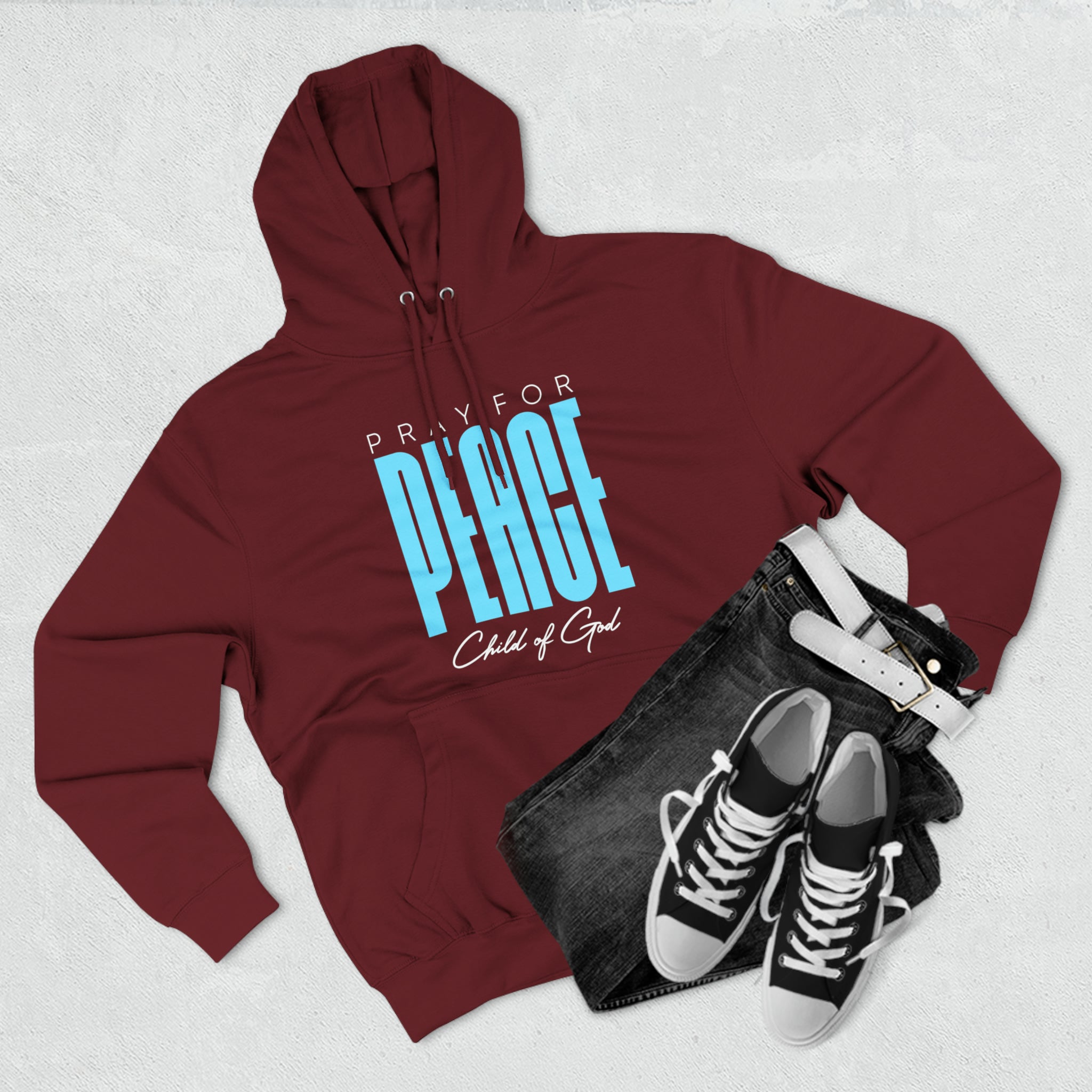 Pray For Peace Unisex Premium Pullover Hoodie - Child of God Project