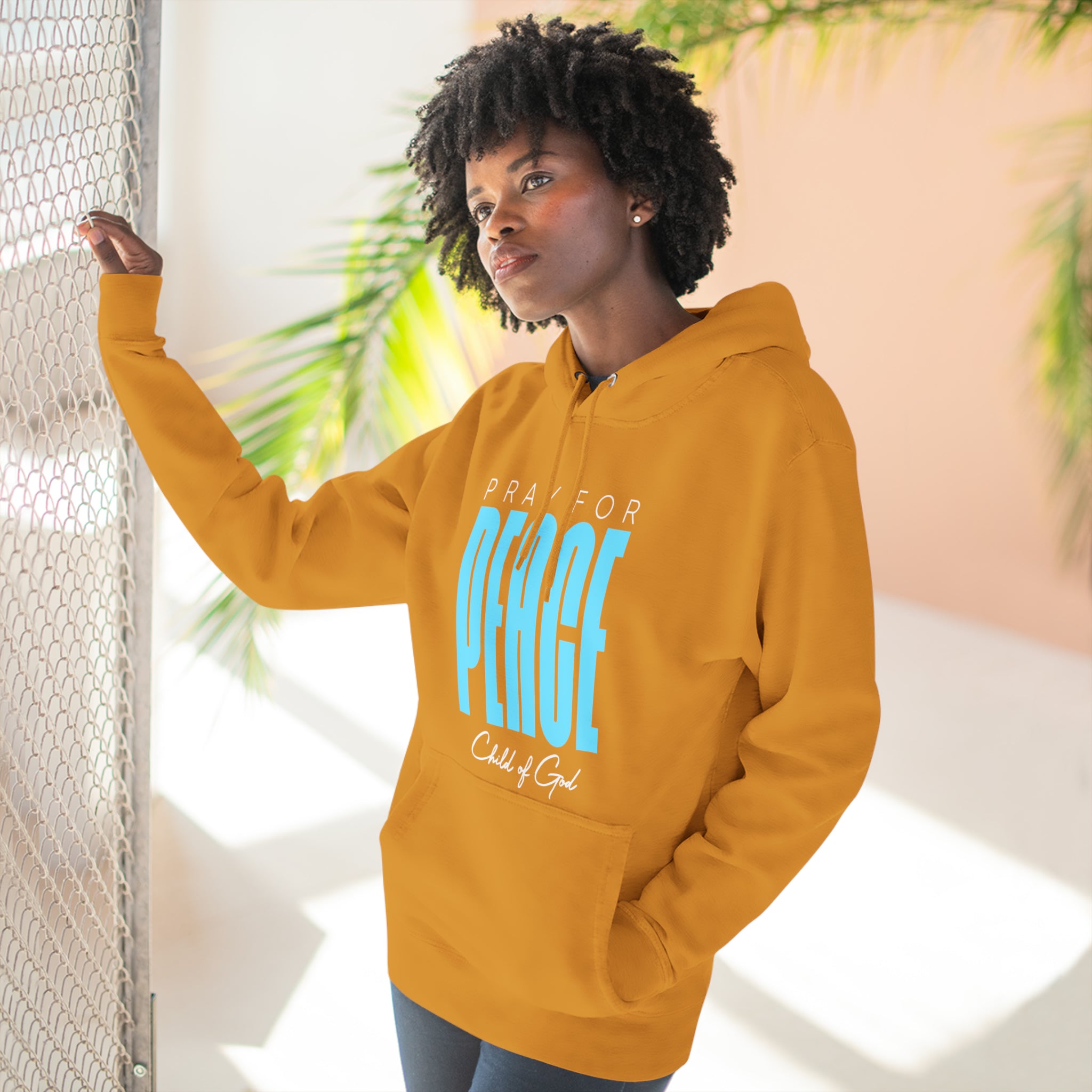 Pray For Peace Unisex Premium Pullover Hoodie - Child of God Project