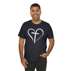 Camiseta masculina de manga curta Heart and Cross