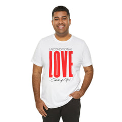 Camiseta masculina de manga curta com amor incondicional