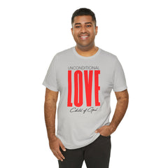 Camiseta masculina de manga curta com amor incondicional