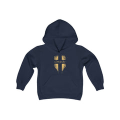 Shield and Cross Youth Heavy Blend Hooded Sweatshirt