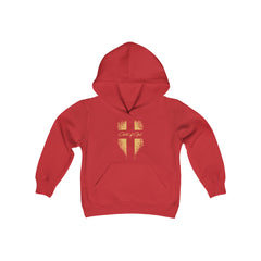 Shield and Cross Youth Heavy Blend Hooded Sweatshirt