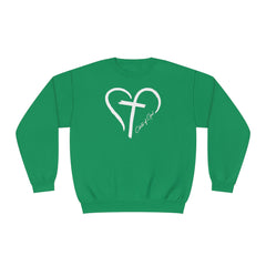 Heart and Cross Unisex NuBlend® Crewneck Sweatshirt