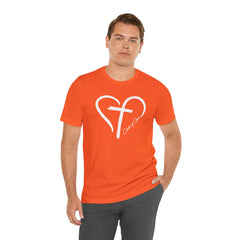 Camiseta masculina de manga curta Heart and Cross