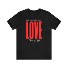 Camiseta masculina de manga curta com amor incondicional