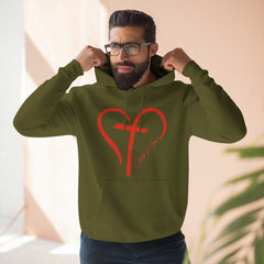 Pulôver com capuz premium masculino Heart and Cross