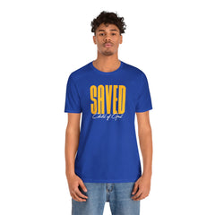 Saved Child of God Men's Jersey Short Sleeve Tee