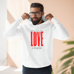 Moletom com capuz premium masculino de amor incondicional