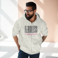 Fearless Child of God Men's Premium Full Zip Hoodie