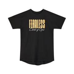 Camiseta urbana masculina destemida Filho de Deus de corpo longo