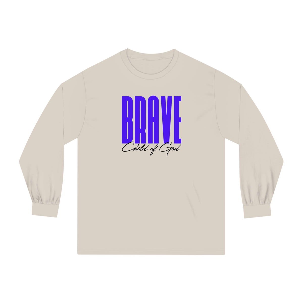 Camiseta de manga comprida unissex Brave Child of God