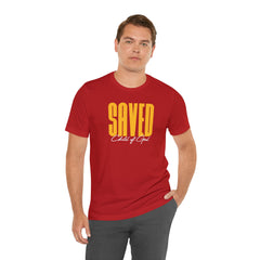 Saved Child of God Men's Jersey Short Sleeve Tee