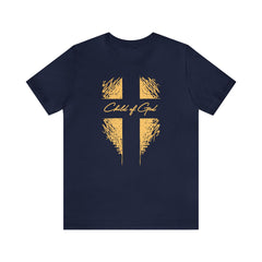 Camiseta de manga curta unissex Shield and Cross