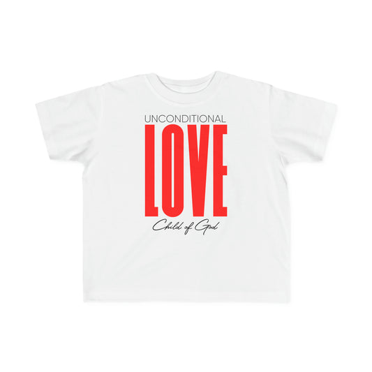 Camiseta de jérsei infantil com amor incondicional