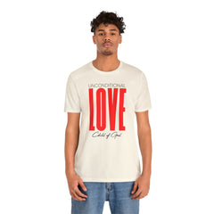 Camiseta masculina de manga curta com amor incondicional