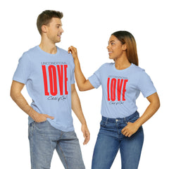 Camiseta masculina de manga curta com amor incondicional