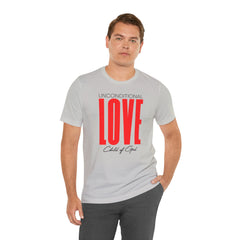 Camiseta masculina de manga curta com amor incondicional