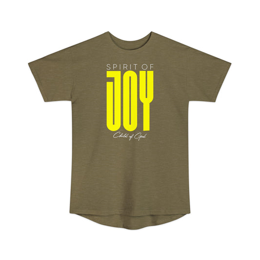 Camiseta urbana masculina de corpo longo Spirit of Joy