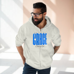 Saved by Grace Men's Premium Full Zip Hoodie