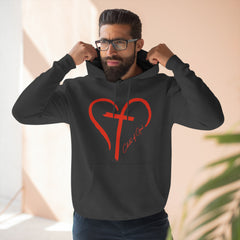 Pulôver com capuz premium masculino Heart and Cross