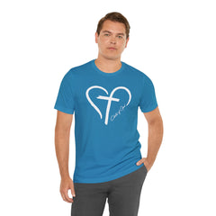 Camiseta masculina de manga curta Heart and Cross