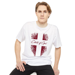 Camiseta urbana masculina Shield and Cross de corpo longo