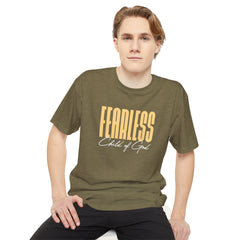 Camiseta urbana masculina destemida Filho de Deus de corpo longo