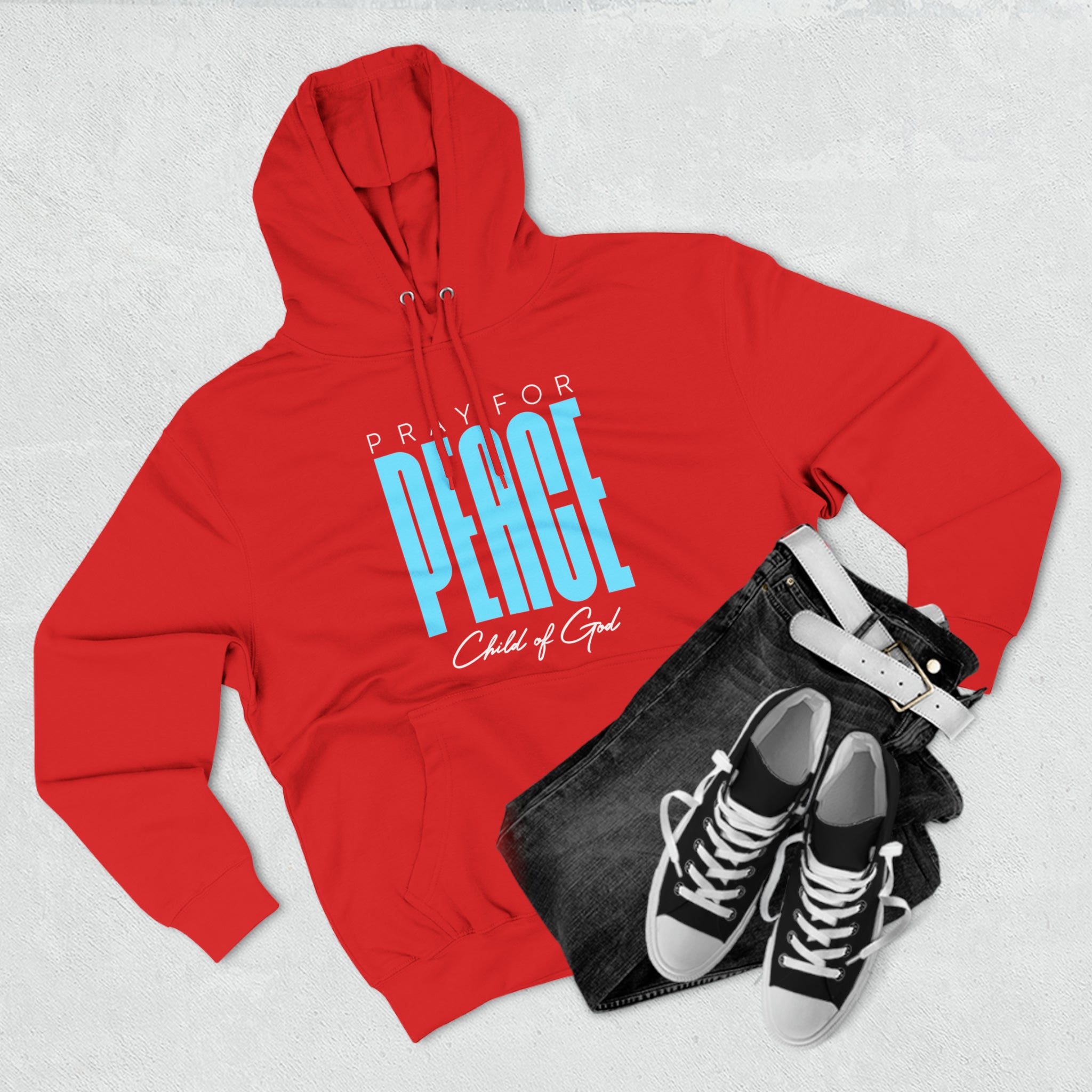 Pray For Peace Unisex Premium Pullover Hoodie - Child of God Project