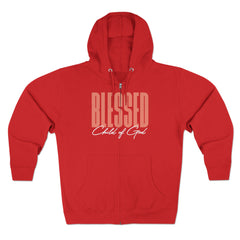 Blessed Child of God Unisex Premium Full Zip Hoodie