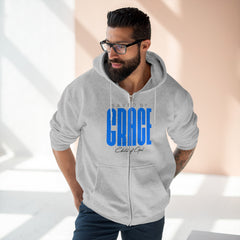 Saved by Grace Men's Premium Full Zip Hoodie