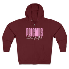 Precioso Filho de Deus Unissex Premium Full Zip Hoodie