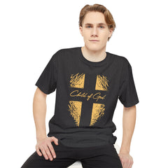 Camiseta urbana masculina Shield and Cross de corpo longo