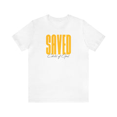 Saved Child of God Men's Jersey Short Sleeve Tee