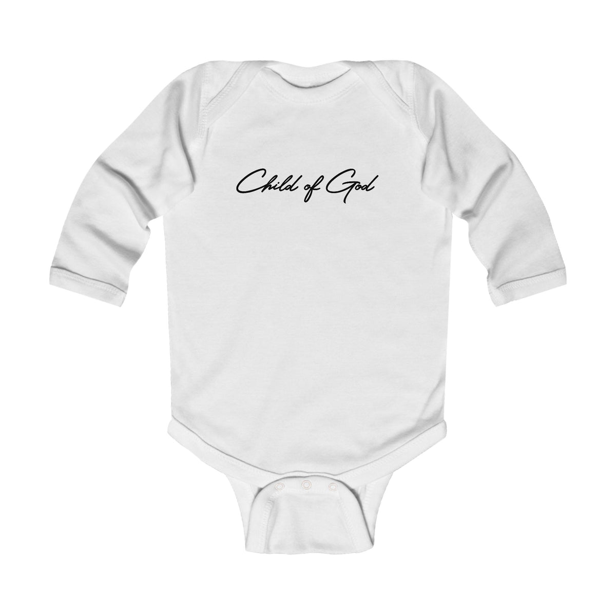 Body infantil de manga comprida com design clássico